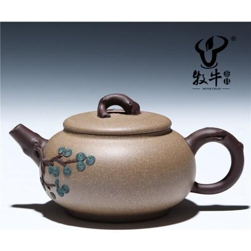 The Yixing teapot double color pot 190 ml of pine needles manufacturers selling authentic teapot full mixed batch
