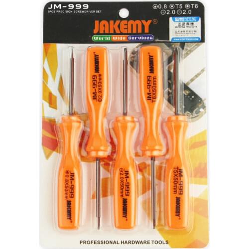 JAKEMY JM-999 5 in 1 Mini Professional kit Multifunctional precision Repair tool CR-V Household Electronics DIY Screwdriver Set