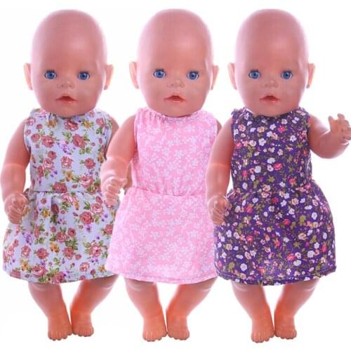 Dolls Short Skirt, Small Floral Style, Youthful Vitality For 18 Inch American Dolls Girl & 43 Cm New Born Baby,Our Generation
