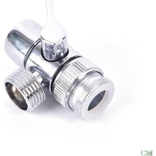 Brass 3-way Diverter Valve Faucet Connector Adapter Three Head Function Switch