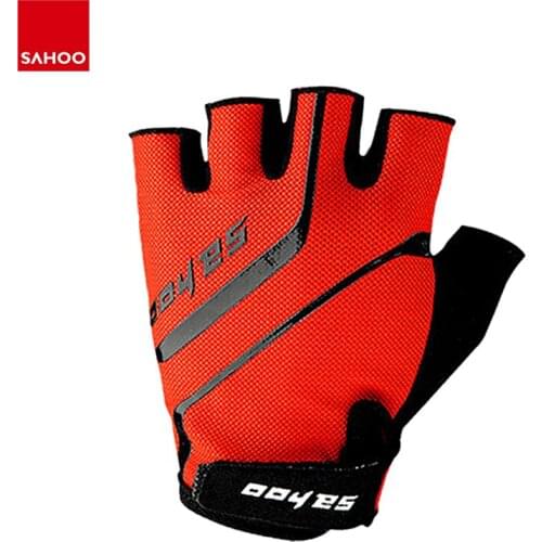 Sahoo 41914 Non-slip Half Finger Cycling Bike Bicycle Gloves Mittens Silicone Gel Padded For Gym Fitness Running Hiking Camping