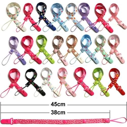 New Baby Pacifier Clip Chain Ribbon Holder Chupetas Soother Pacifier Clips Leash Strap Nipple Holder For Infant Feeding M0124