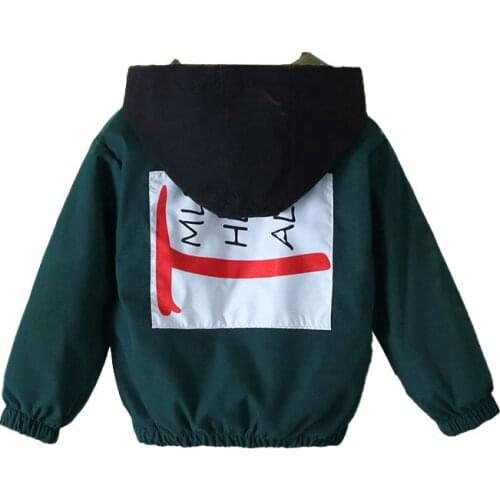 Autumn Children Cardigan Jackets Letter Printing Windbreaker Baby Casual Outerwear Kids Thin Zipper Clothes Coat Boy Jacket