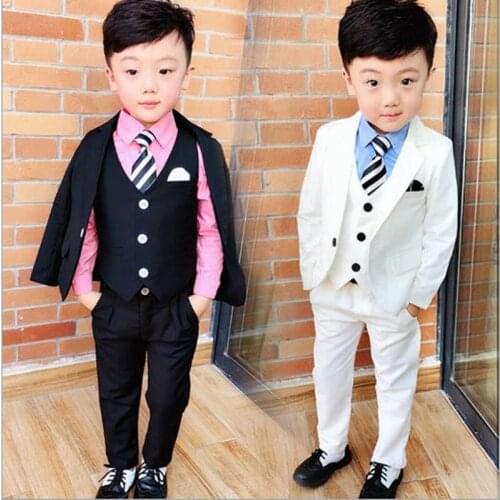 Autumn Baby Girls Boys Clothing Sets Kids Casual Cotton boys suit sets Children Coat Vest Pants Clothes Outfit 2-12Y