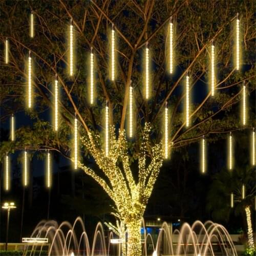 30/50CM Upgrade Meteor Shower Rain Light Falling Rain Lights For Christmas Tree Wedding Party Outdoor Cascading Light