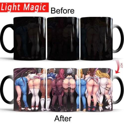 Sexy Butt Mug Anime Game Coffee Tea Heat Sensitive Mug Changing Color Magic Mug Best Gift for Your Friends drop shipping mugs