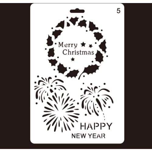 Christmas Layering Stencils for Diy scrapbook/photo album Decorative Embossing coloring,painting stencil,home decor