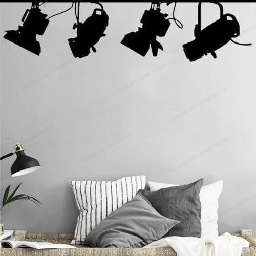Movie Studio Cinema Lights Vinyl Wall Decal Home Theater Movie Removable Wall Sticker Room art mural HJ593