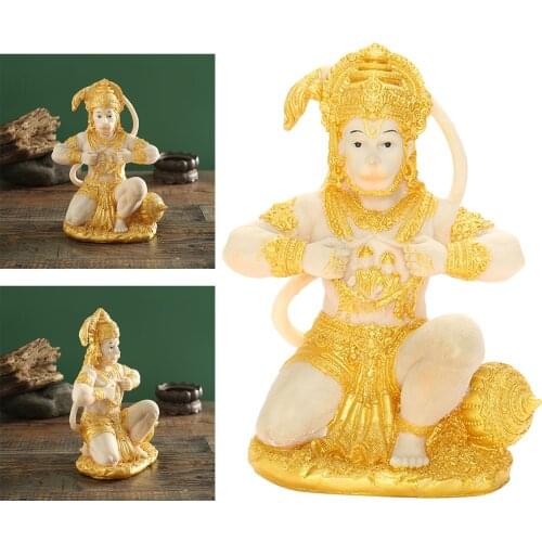 Resin BajranjBali Statue Hindu God Monkey Idol Figurine Sculpture Decor