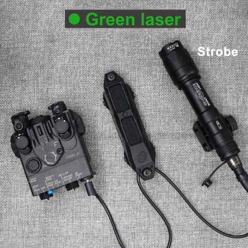 Tactical Augmented Three Dual Function Tape Switch M300 M600 Flashlight & DBAL Red Green Laser Hunting Accessories