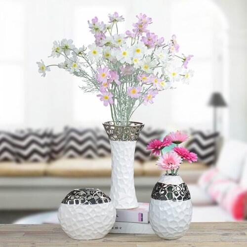 Water Cube Flower Vase Porcelain Creative Modern Simple Hydroponic TV Cabinet Decoration Vase For Simulation Dry Flower