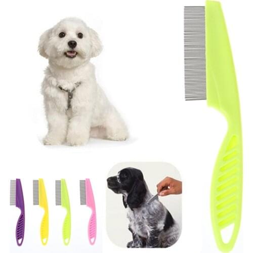 Protect Flea Comb For Cats Dogs Pet Stainless Steel Comfort Flea Hair Grooming Tools Deworming Brush Short Long Hair Fur Remove