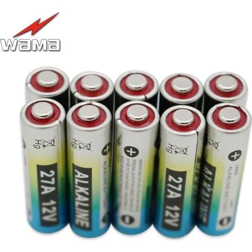 10x Wama 27A 12V Primary Dry Batteries G27A MN27 MS27 27A A27 L828 V27GA Alkaline Electronic Car Remote Toys Battery