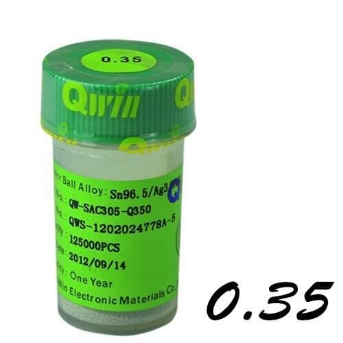 125k lead-free 0.35mm BGA reballing solder balls for BGA reballing balls