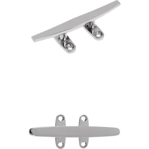 2pcs 316 Stainless Steel Open Base Dock Cleat 5 inch/10mm & 6inch/12mm ,Boat Mooring Accessories Marine Hardware