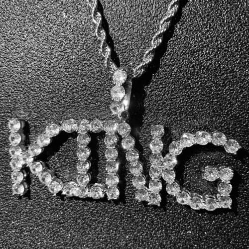 5mm Big Zircon Custom Name necklace Bling Bling Rope Chain Hip Hop JEWELRY