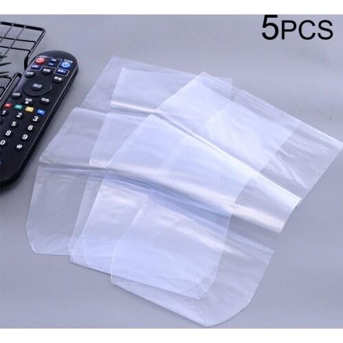 5Pcs Dust Proof Waterproof Heat Shrink Film Clear Video TV Air Condition Remote Cover Case Storage Bags Protector
