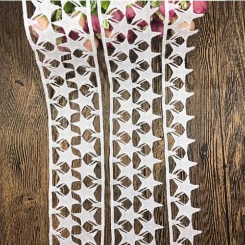 5Yards/ Lot 6.5CM Wide 3 Styles Water Soluble Lace Fabric Decoration Garment Accessories Trim