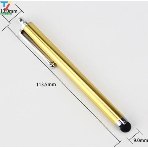 5000pcs/lot 9.0 touch Screen pen Metal Capacitive Screen Stylus Pens Touch Pen For Samsung Iphone Cell Phone Tablet PC 10 Colors