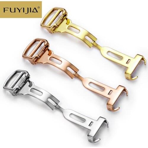 FUYIJIA Accessories BALLON BLEU DE Watch Substitute Buckle Stainless Steel Folding Buckle 12MM 14MM 16MM 18MM 20MM Watch Clasp