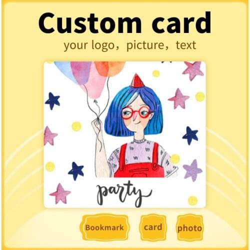 Free design 100pcs Single-sided printing card business card Scrapbooking party invitation Greeting Birthday Gift Message Cards