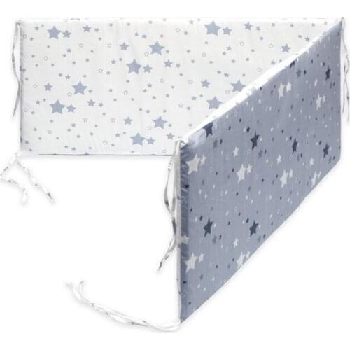 Baby bedding (1pcs bumper only)Breathable Cotton Linen Baby Crib Bumpers For Newborn Infant Cot Protector 200cm Length