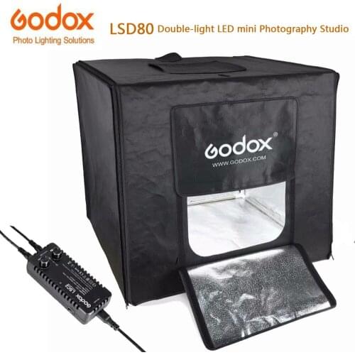 Godox LSD80 80x80cm Portable Foldable Photo Studio Softbox Light Room Box Tabletop Shooting Tent Built In LED Light Soft Box