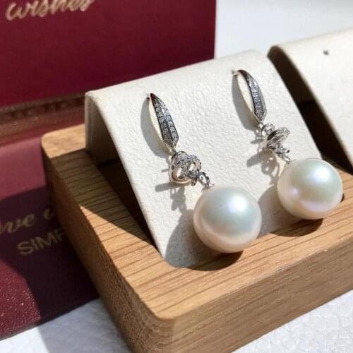 Hot Sale 925 Sterling Silver Earrings Findings Settings Base Mountings Parts for Pearls Agate Crystal Stones Jade 5pairs/lot