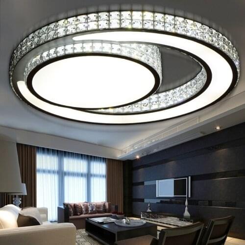Hot crystal modern led ceiling lights for living room bedroom home indoor decoration led ceiling lamp lighting light fixtures
