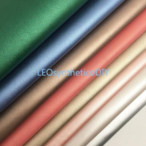 LEOsyntheticoDIY Pearized Metallic Cow Grain Synthetic Faux Leather Fabric Sheets For DIY Bows Bags Shoes 21X29CM R038