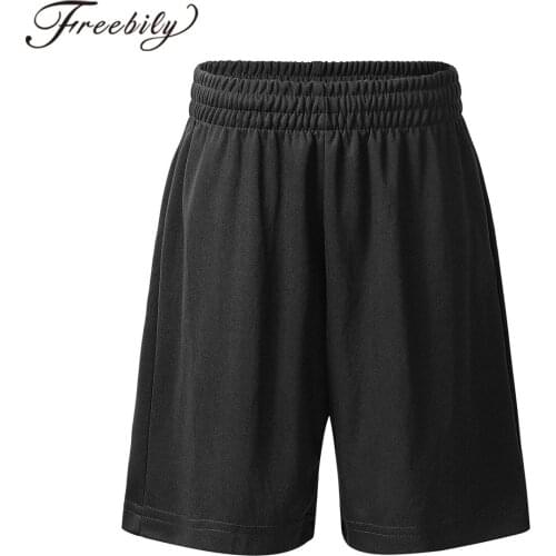 Summer Kids Running Shorts Moisture Wicking Loose Elastic Waistband Boys Drawstring Shorts Children Fitness Sports Shorts