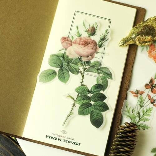 40pcs/lot Stickers Lovely Girls vintage sticker scrapbooking flower for Laptop notebook kids toys girl DIY diary book decoration