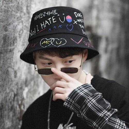 Harajuku Men Bucket Hat Women Fishing Fisherman Hat Fashionable Panama 2020 Cotton Hip Hop Cap Summer Bob Bonnet Children Gift