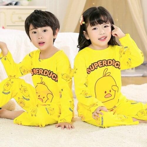 New Children Pajamas Set 2020 Spring Long Sleeve Kids Pajamas Sleepwear Set Cute Cartoon Boys Homewear Baby Tracksuit