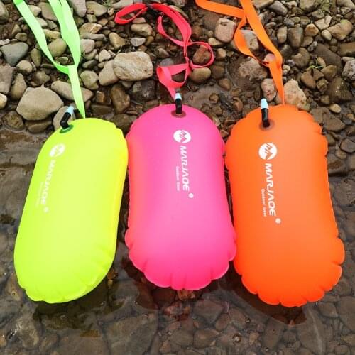PVC Safety Swimming Buoy Float Air Dry Bag Inflatable Surfing Diving Lifesaving Water Sport Floating Bag Swim Buoy