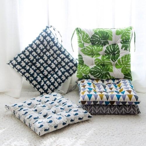 Office Computer Chair Cushion Square Soft Cotton Seat Cushions Sofa Pillow Four Seasons Seat Mat Car Floor Sit Pad With Bandage