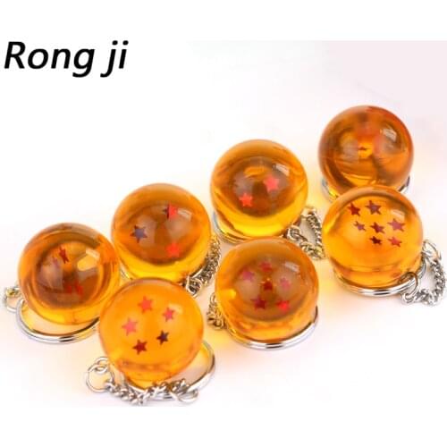 Popular Japanese Cartoons Series Keyring Jewelry Five-pointed Star Spherical Keychain Pendant Car Gifts Accessories