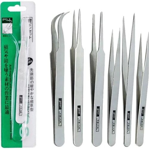 Stainless Steel Industrial Anti-static Tweezers watchmaker Repair Tools Excellent Quality DIY for Party Home Decoration 1pc/lot