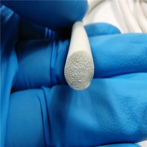 Diameter 1mm 2mm 3mm 4mm white color silicone foaming sealing strip high temperature resistance silicone rubber sealing strip