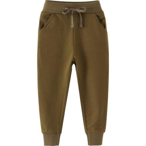 Jumping meters Drawstring Boys Girls Sweatpants For Autumn Spring Childrens Cotton Clothes Long Trousers Pants Kids Wear