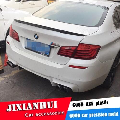 For F10 F18 Spoiler 2012-2015 BMW 5 series P 520i 320li 525li 528i Spoiler ABS plastic Material Car Rear Wing Color Rear Spoiler