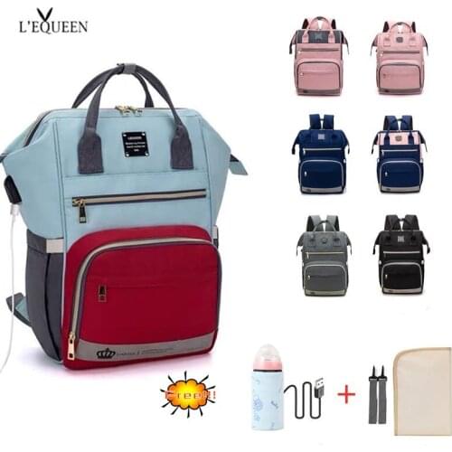 LEQUEEN Diaper Bag&Changing pad&straps&Insulation bags Maternity Bag Baby Care Antifouling Backpack Stroller Bag Nappy Bag
