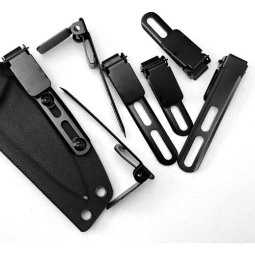 Tactical K Sheath Waist Clip Universal EDC Knife Scabbard Waist Clip Kydex Gun Holster Concealed Waist Clip Stainless Steel Clip