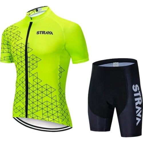 STRAVA Cycling Jersey Suit Men Short Sleeve Cycling Sweatshirt 2021 Premium Quick-Dry Summer Breathable Team Cycling Clothing
