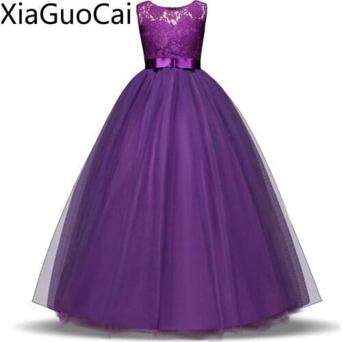 Spring and Autumn Childrens Wedding Dress Girls Princess Dress High Quality Lace Dress Girls Costumes