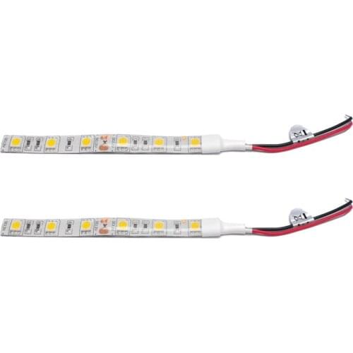 2Pcs 10cm Waterproof 5050 Led Strip Lights Dc 12V Caravan Boat Car, Green & Warm White