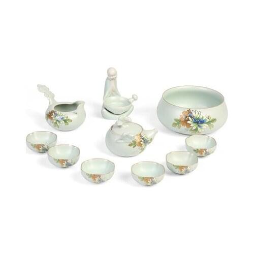 Japanese-style technology Kung Fu tea sets home hand caught teapot tea cups set gift box