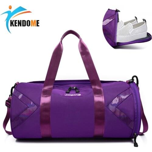 Womens Sports Gym Bag Dry Wet Training Swimming Blosas Fitness Yoga Travel Luggage Duffle Women Handbags with Shoe Compartment