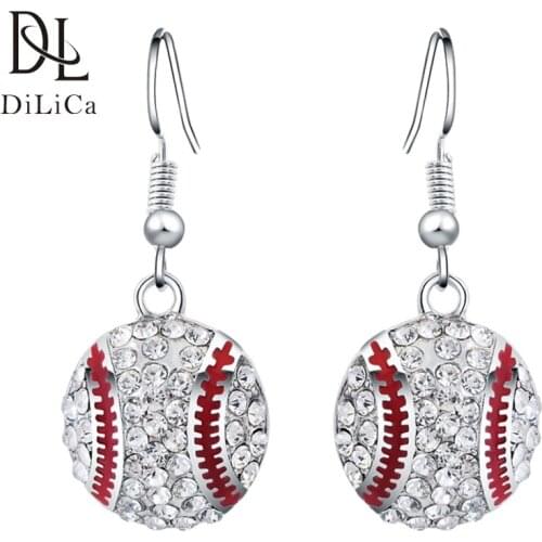 DiLiCa Elegant Women Earrings Silver Color Rhinestone Drop Earrings Jewelry Female 2018 Earring Dangle pendientes mujer