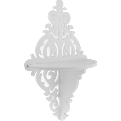 White Floating Shelf Wall Mounted Storage Shelving Display Tidy Rack Holder